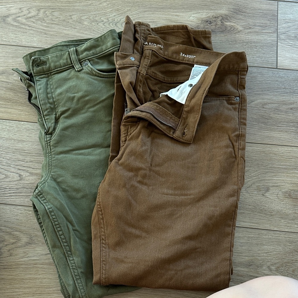 Banana Republic Cargo Pants in Olive and Brown
